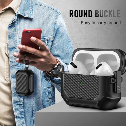 Vista 3 de Maxjoy Funda para AirPods Pro 3 (2025), funda protectora rígida compatible con Airpods Pro de 3ª generación con kit de limpiador de llavero