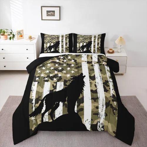 Vista 16 de Erosebridal Happy Camping - Edredón tamaño individual para niños, juego de ropa de cama de animales del bosque del bosque para bebés, niños y niñas