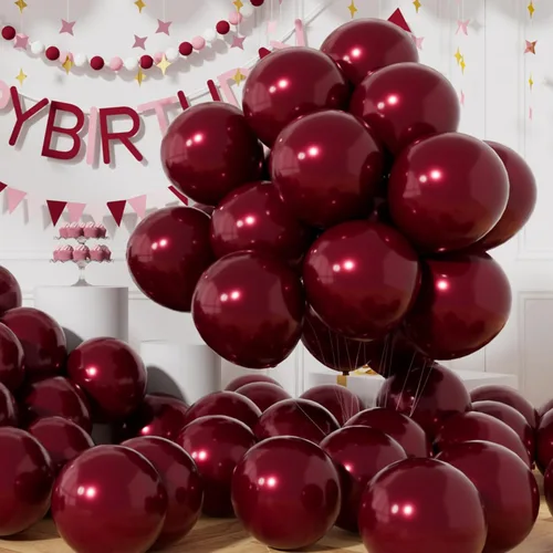 Vista 22 de AULE Globos metálicos negros de 12 pulgadas, 50 globos de látex negros, helio cromado, globo grueso brillante, decoración perfecta para fiesta