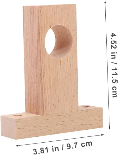 Vista 5 de Cabilock Soporte de poste romano Armario de madera, estantes de madera, base de madera, soporte de extremo de madera, soportes de varillas