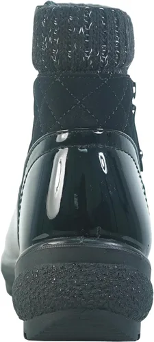 Vista 8 de Botas de invierno de tobillo a media pantorrilla para mujer de Canadá KARLA y NINA Botas de piel con cremallera lateral Cremallera frontal