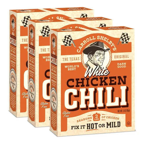 Vista 9 de Carroll Shelby's Original Texas Brand White Chicken Chili Kit 3oz Box (Pack of 1)