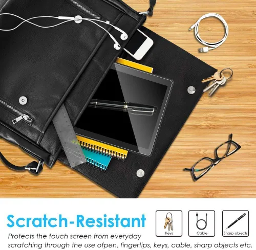 Vista 5 de Paquete de 2 protectores de pantalla de vidrio templado para Dragon Touch Notepad K10 Max10/ZONKO K105/WECOOL 10/YIERA 10/ectrus 10.1/ANTEMPER