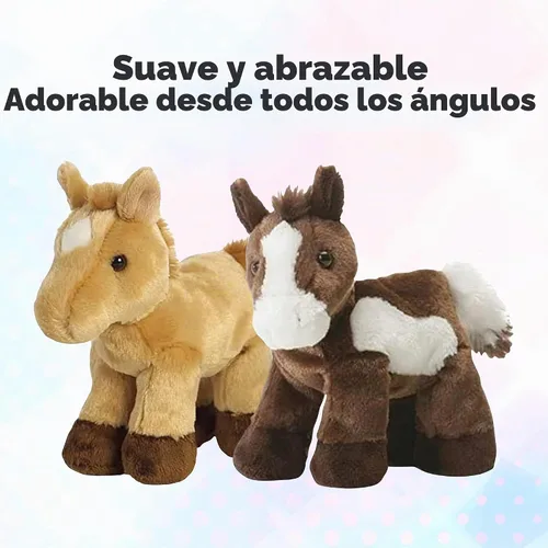 Vista 3 de Aurora Paint - Caballo de peluche y prancer Red Roan Horse Mini Flopsie de 8 pulgadas