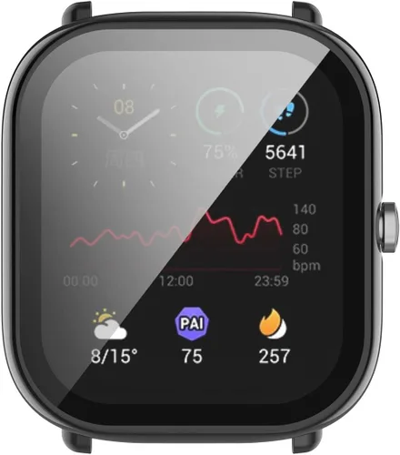 Vista 6 de ECSEM - Funda protectora compatible con Amazfit GTS 2 Mini protector de pantalla, carcasa completa de policarbonato duro, cubierta completa, funda