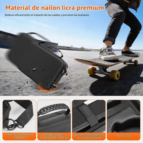Vista 6 de AMAZEAR Funda de transporte para DJI Osmo Action 5 Pro, accesorios DJI Action5 Pro, protector compacto y rígido, bolsa de transporte portátil