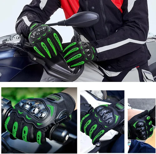 Vista 5 de Guantes de motocicleta con pantalla táctil para hombres y mujeres, guantes de carreras para motocross, BMX, ATV, MTB, ciclismo