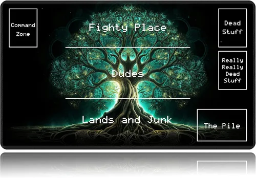 Vista 67 de Tapete de juego para MTG, tapete de juego de cartas, base de goma antideslizante y cosido, tapete de juego TCG de 24 x 14 pulgadas para MTG y otros