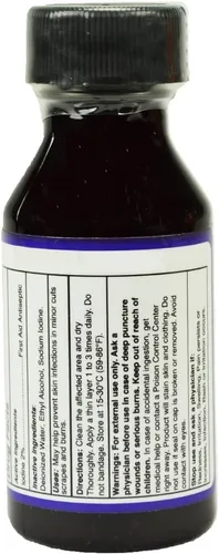 Vista 2 de Tintura de Yodo Rojo Primeros Auxilios Antiséptico Iodo Rojo 1 Oz