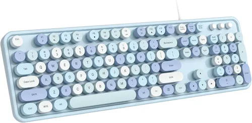 Vista 10 de Dilter Teclado USB con Cable para Computadora con Retroiluminación - Teclado de Tamaño Completo para Oficina con Numericero, Indicadores