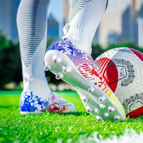 Vista 6 de HESBITEUL Zapatos de fútbol cómodos para hombre, para exteriores, interiores, para niños, para estudiantes de fútbol, zapatos deportivos de alta