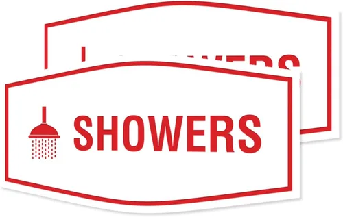 Vista 49 de Fancy Showers - Letrero (negro/plateado), tamaño mediano