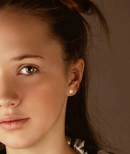 Vista 4 de INFUSEU Aretes de plata de ley para mujeres y niñas, bonitos aretes de animales, Plata de ley