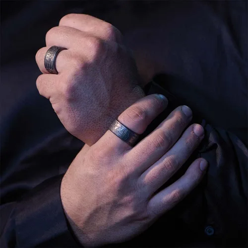 Vista 6 de Enso Rings Anillos de silicona de marquesina de Star Wars, colección de anillos anchos, diseño cómodo y flexible