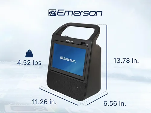 Vista 3 de Emerson EDL-3000 10.1" Sistema portátil de TV y DVD Boombox