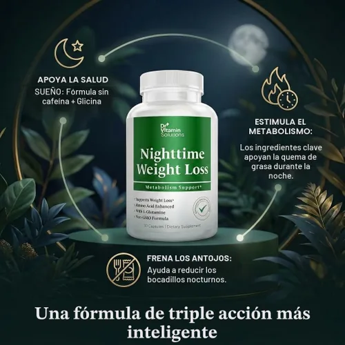 Vista 3 de Suplementos nocturnos quemadores de grasa - Supresores del apetito para la pérdida de peso - Mujeres y hombres, sueño y relajación - Píldoras