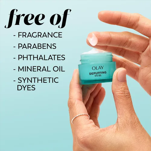 Vista 7 de Olay Hyaluronic + Peptide 24 Gel Crema de ojos, sin fragancia, 0.5oz (0.5 fl oz)