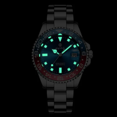 Vista 2 de Reloj mecánico automático, reloj de pulsera luminoso impermeable para hombre con movimiento de gaviota