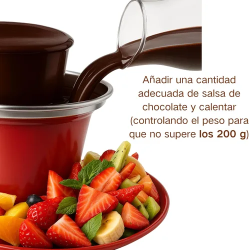 Vista 2 de Yosoo Health Gear Fuente de chocolate, máquina de fuente de fondue de chocolate, fondue de chocolate desmontable de 3 niveles para noche