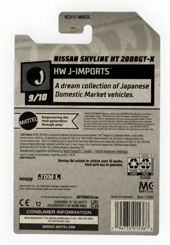 Vista 2 de Hot Wheels Nissan Skyline HT 2000GT-X, J-Imports 9/10