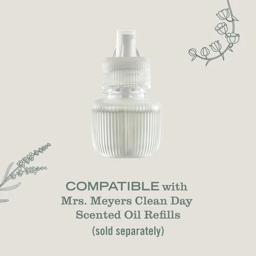 Vista 8 de MRS. MEYER'S Clean Day - Difusor de aceite perfumado premium, ambientador de pared enchufable, dispositivo de aroma aromatéutico para el hogar