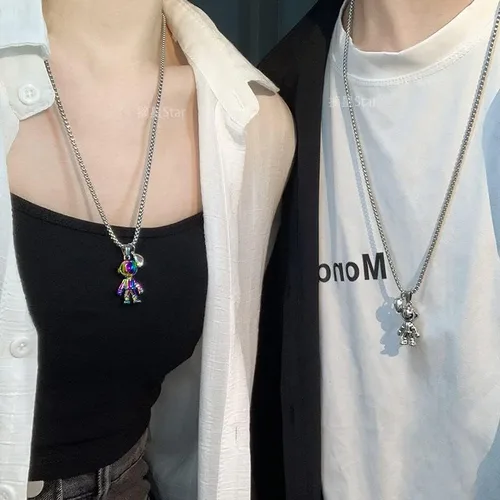 Vista 2 de ZZ ZINFANDEL 2 collares magnéticos de atracción mutua para parejas atracción mutua collar de astronauta a juego para él y ella regalos de joyería