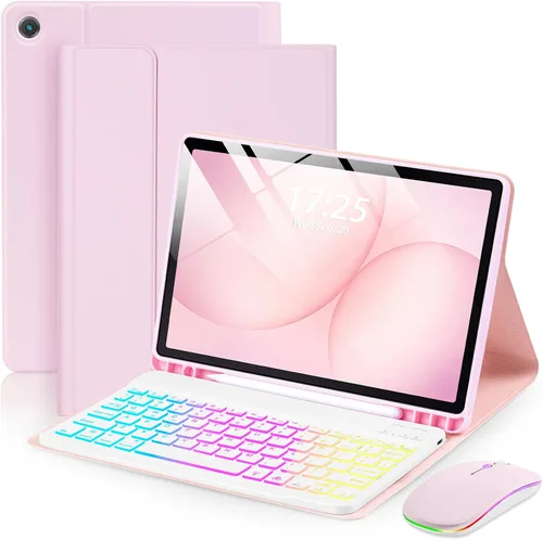 Vista 13 de Funda EAMPANG con teclado ratón para Samsung Galaxy Tab A9 Plus de 11 pulgadas (SM-X210/X215/X216/X218), teclado magnético desmontable USB-C