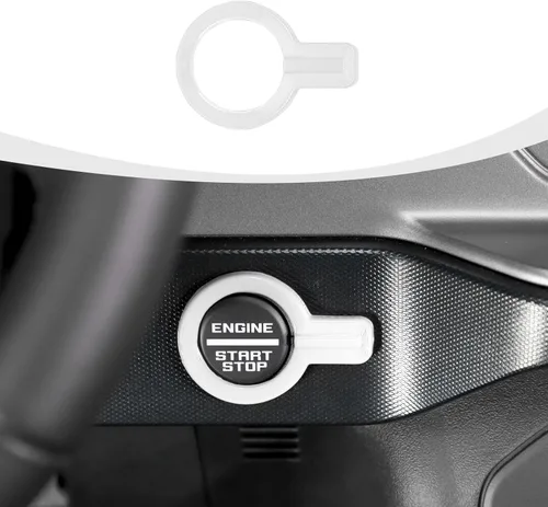 Vista 14 de RAZPOY para Bronco Cubierta de Botón de Arranque por Empuje, Moldura de Botón de Arranque y Parada del Motor Compatible con Accesorios Interiores