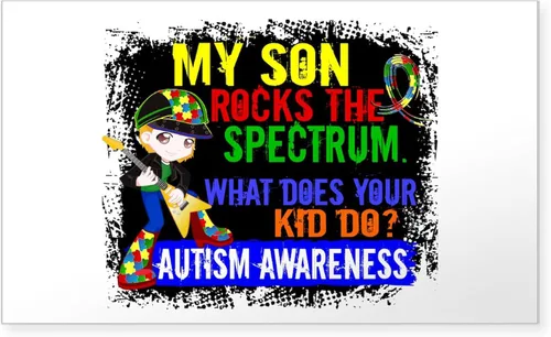 Vista 9 de CafePress Pegatina rectangular de alerta de autismo para parachoques