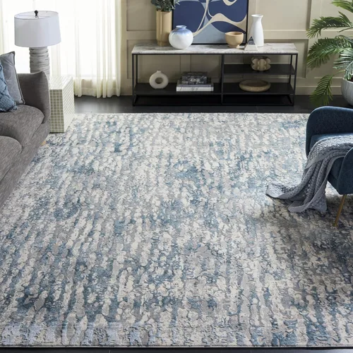 Vista 15 de SAFAVIEH Lagoon Collection - Alfombra de pasillo, 2 pies 2 pulgadas x 8 pies, beige y gris, diseño abstracto moderno, no desprende pelusa y de fácil