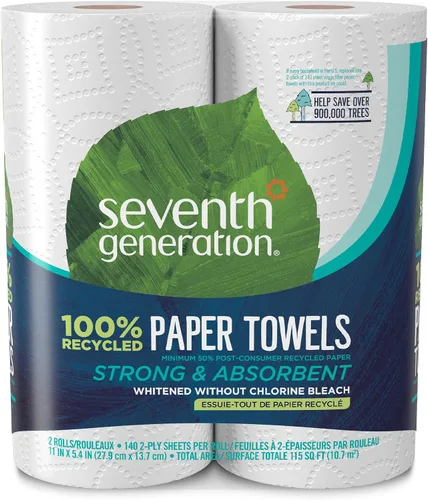 Vista 11 de Seventh Generation Toallas de papel, 100% papel reciclado, 2 capas, 1 rollo (el embalaje puede variar)