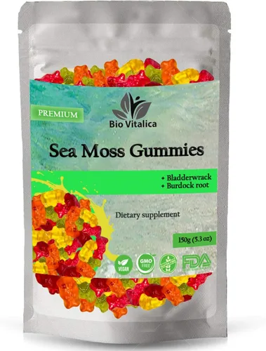 Vista 2 de Gomitas de musgo marino y gomitas de hongos (paquetes)