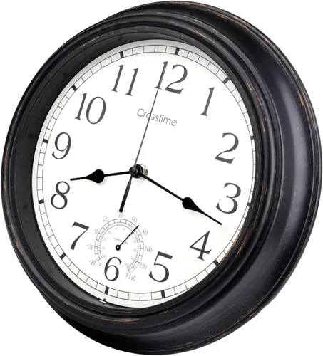 Vista 12 de Crosstime - Reloj de pared retro de 12 pulgadas para interiores y 12" azul