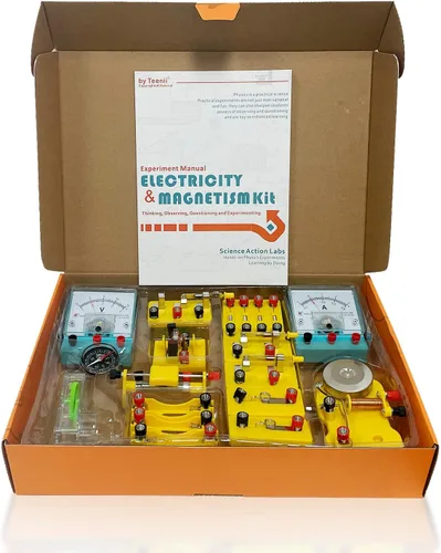 Vista 8 de Teenii Kit de electricidad y magnetismo para niños, experimentos científicos STEM con circuitos eléctricos, juguete educativo de física, juego