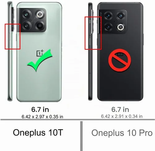 Vista 2 de Osophter Funda para Oneplus 10T, Oneplus 10T Funda para teléfono con protector de pantalla de absorción de golpes flexible de goma TPU protectora