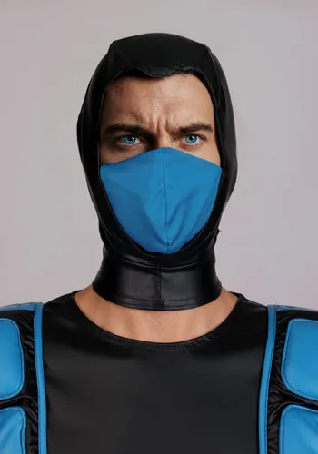 Vista 2 de Disfraz de Sub-Zero para Hombre de Mortal Kombat Multicolor