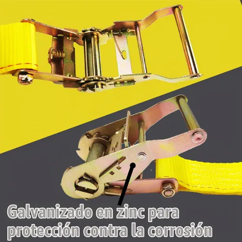 Vista 4 de KJE Correas de Trinquete E-Track, Paquete de 4 de 2" x 20' Correas de Amarre de Carga Resistentes, Resistencia de Rotura de 4500 LBS, Correa