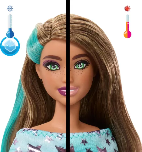 Vista 6 de Muñeca y Accesorios Barbie Party Unboxed, Set de Estrellas de Fiesta de la Serie Cumpleaños de Mascotas con 10 Sorpresas Incluyendo Cambio