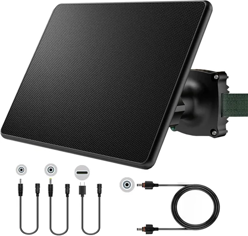 Vista 10 de Panel solar de cámara de sendero, mini cargador de batería solar DC 12V/1A 6V/1.5A batería de litio recargable incorporada de 5000 mAh, accesorio