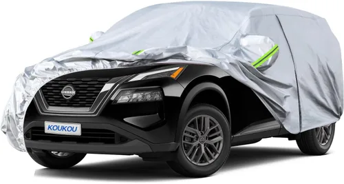Vista 90 de KouKou Funda impermeable para automóvil SUV adecuada para BMW X1 de 2009 a 2025, 7 capas a prueba de viento para todo tipo de clima, cubierta