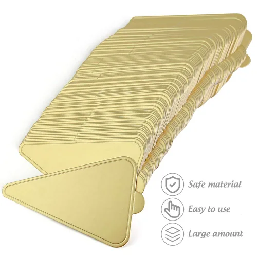 Vista 3 de HANSGO Bases triangulares para tartas, 100 piezas de mini tablero de pastel de mousse, cartones para postres, bandejas de exhibición de postres