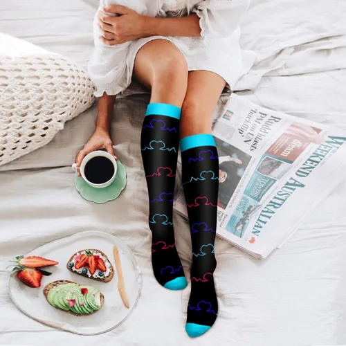 Vista 3 de Paquete de 6calcetines de compresión, con cobre, para mujeres y hombres, el mejor apoyo para médicos, correr, enfermería, atletismo