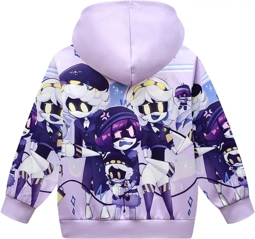 Vista 2 de COSEFUMO Murder Drone Merch - Sudadera con capucha para niños y niñas, de 5 a 15 años