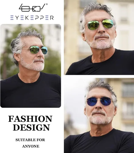 Vista 2 de Eyekepper Gafas de sol polarizadas con montura de titanio sin montura