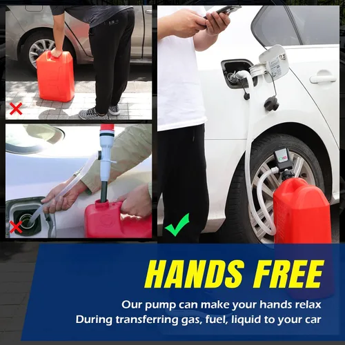 Vista 9 de Bomba de lata de gasolina, bomba de transferencia de combustible/alimentada por CC, bomba de transferencia de combustible de 3.2 GPM con parada