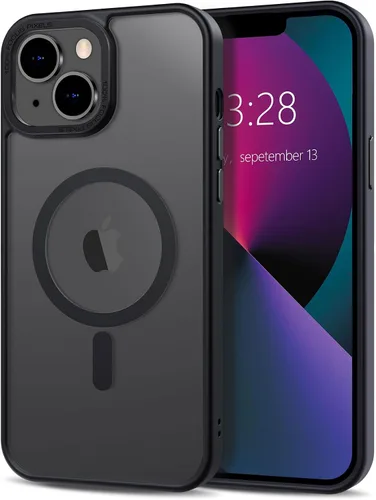 Vista 269 de Anuck - Funda magnética para iPhone 11 compatible con MagSafe, carcasa trasera mate translúcida dura, borde de TPU, delgada, resistente a impactos