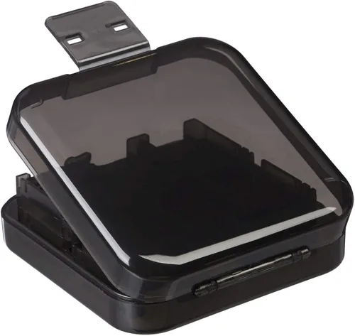Vista 2 de Tienda Basics Game Storage Case for 24 Nintendo Switch Games - 3.4 x 3.4 x 1 Inches, Black