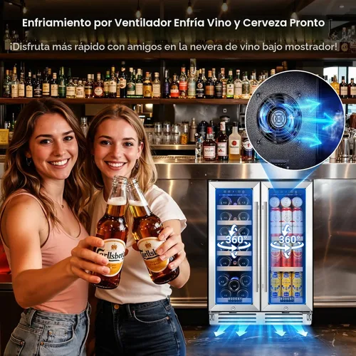 Vista 4 de BODEGA Refrigerador de vino y bebidas de 24 pulgadas, capacidad para 57