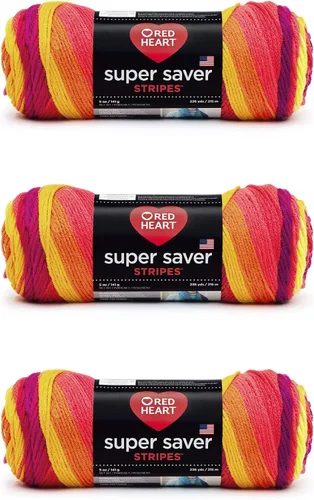 Vista 16 de Red Heart Hilo Super Saver, paquete de 3, estampado artístico, 3 unidades Estampado De Artista