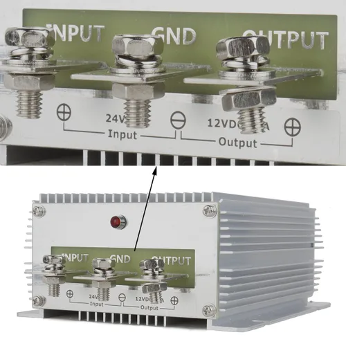 Vista 5 de uxcell Regulador del convertidor de voltaje DC 24V a DC 12V 60A 720W Camión Transformador de potencia